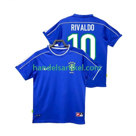 Brasilien RIVALDO 10 Retro Auswärts Trikotsatz 1998 Kurzarm